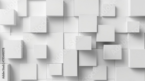 Immerse yourself in an abstract 3D modern square backdrop. Ai Generated.