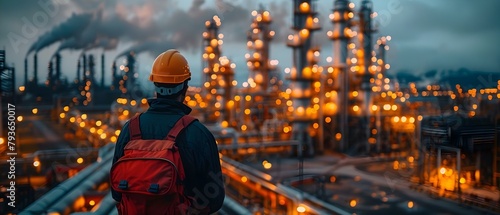 Managing LNG Terminal Storage Capacity in a Gas Refinery as an Engineer. Concept LNG Terminal, Storage Capacity, Gas Refinery, Engineering Management © Anastasiia