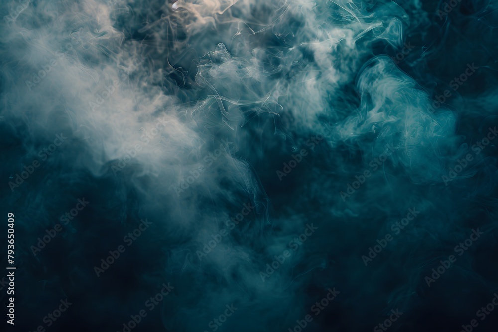 Abstract Fog and Smoke Creating a Mysterious Atmosphere on a Dark Background Abstract Fog and Smoke Creating a Mysterious Atmosphere on a Dark Background