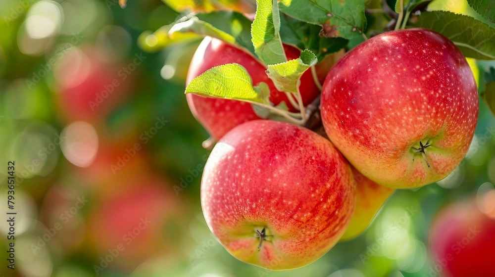 Bunch of fresh ripen apples hanging on a tree Bunch of fresh ripen apples hanging on a tree
