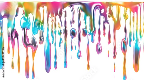 Paint dripping on Transparent background