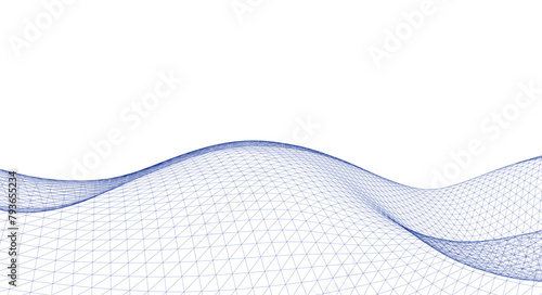 abstract geometric surface wave 3d 