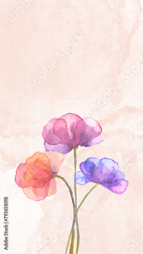 watercolor flower background