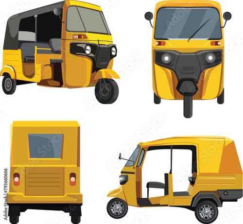 tuk tuk vector template design , White background