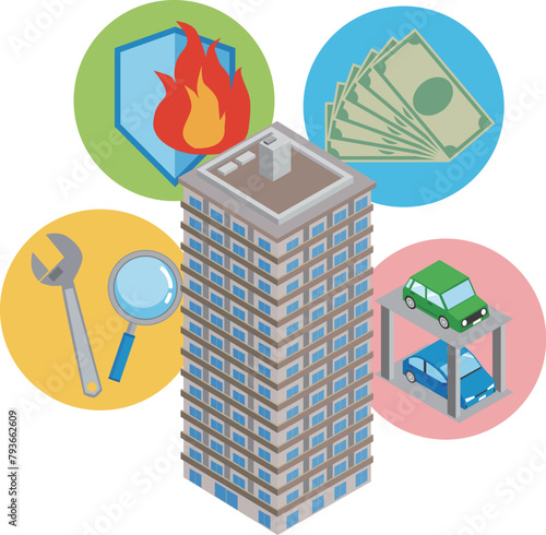 マンション費用のイメージイラスト