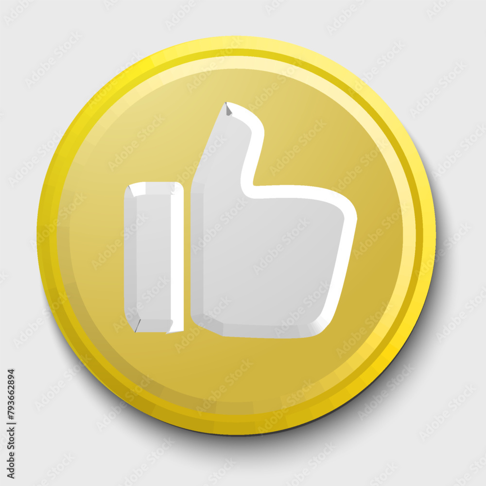 Like icon 3D illustration Like icon 3D illustration