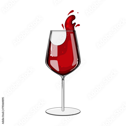 chardonnay wine glass cartoon. merlot pinot, cabernet zinfandel, syrah sauvignon chardonnay wine glass sign. isolated symbol vector illustration