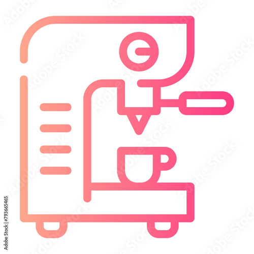 coffee maker gradient icon