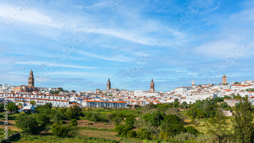 Panoramic view of Jerez de los Caballeros, province of Badajoz, Spain photo