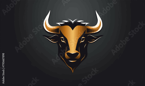 bull head emblem mascot vector illstruatiaon minimal logo concept silhouette design vector --ar 5:3 --v 5.2 Job ID: 087400f5