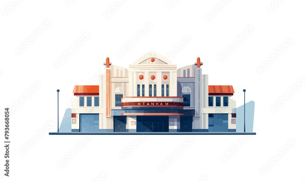 Fototapeta premium cinema building vector flat minimalistic isolated vector style illustration cinema building vector flat minimalistic isolated vector style illustration