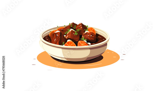 Beef Stew vector flat minimalistic isolated vector style illustration