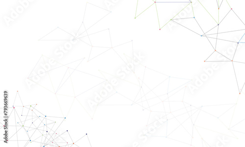 Grey graphic background dots with connections technologies and sharing data as abstract concept.
