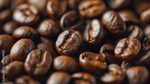 Wallpaper Mural Macro shot of rich, roasted coffee beans exuding aroma, Concept of energizing mornings, gourmet brewing, and the global coffee culture Torontodigital.ca