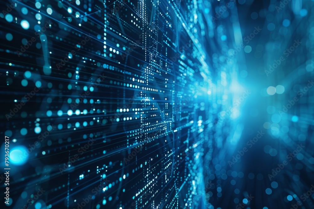 Abstract digital matrix with AI technology concept, futuristic innovation Abstract digital matrix with AI technology concept, futuristic innovation