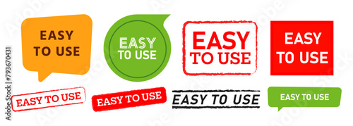 easy to use square circle speech bubble and rubber stamp grunge label sticker
