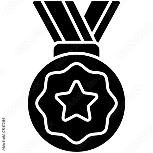 Medal Glyph Icon 