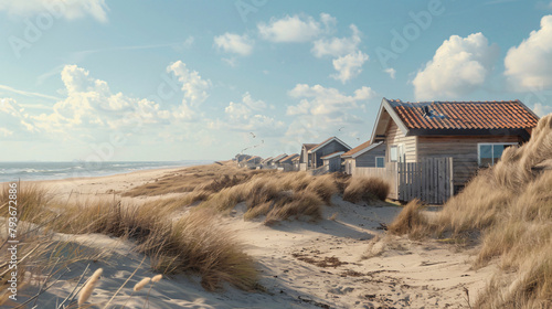 Beach at Wijk aan Zee in the netherlands. Little beach photo