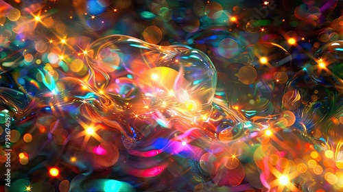 abstract liquid glass holographic backgrounds