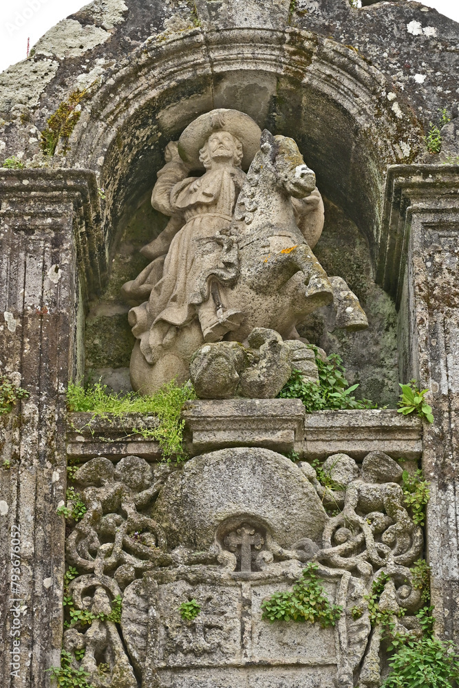 Lugo, Galizia, particolare della Porta de Santiago - Spagna