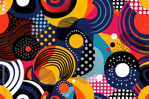 Abstract Colorful Pattern with Geometric Shapes. Good for graphic design, cards, posters, invitations 