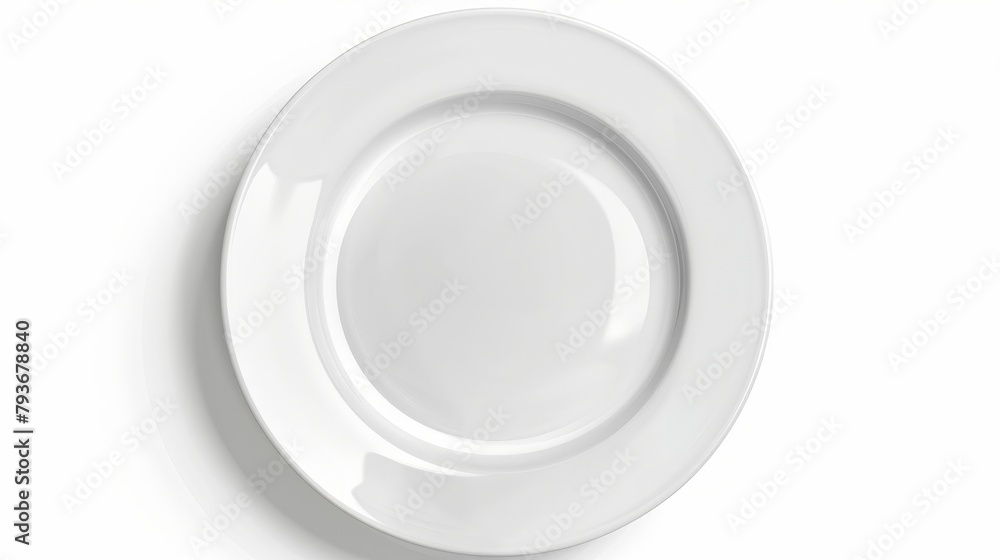 Close up of white plate with fork and knife Close up of white plate with fork and knife