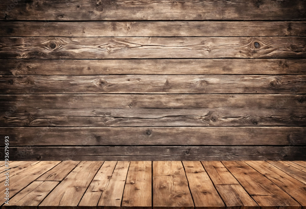 Rustic empty wood table against a light background Rustic empty wood table against a light background