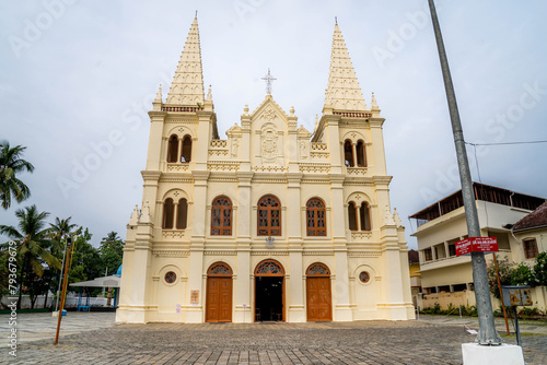 Santa Cruz Basilica, Built during the 1500s, Santa Cruz is one of the eight Basilicas in India and the second oldest Diocese of the country. 12 April 2024, Kochi, Kerala, India. photo