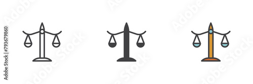 Scales different style icon set