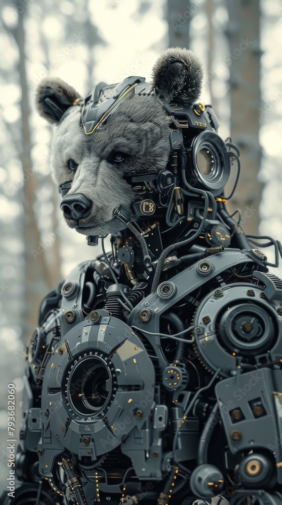 Cool robotic bear HD wallpaper background Cool robotic bear HD wallpaper background