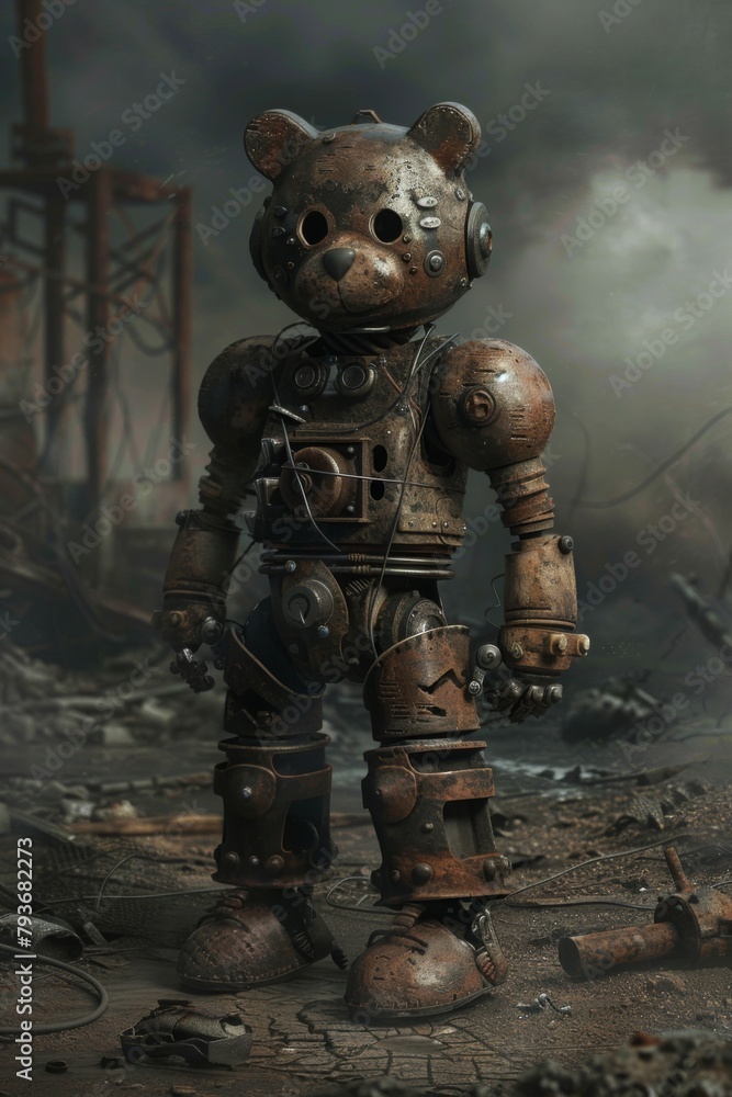 Cool robotic bear HD wallpaper background Cool robotic bear HD wallpaper background