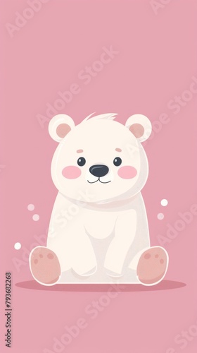 cute bear character illustration