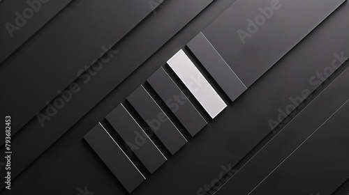 Abstract black and white background with stripes. 3d rendering mock up