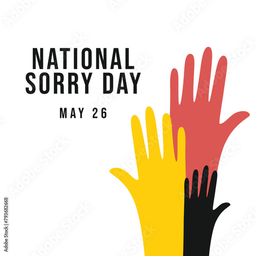 vector graphic of National Sorry Day ideal for National Sorry Day celebration.
