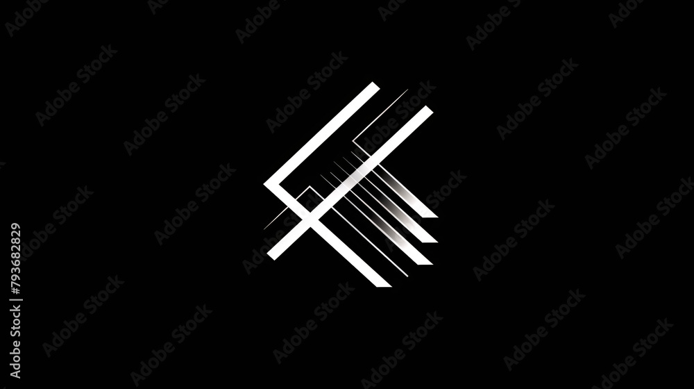 black and white line letter K logo combination design icon for company. Suitable for a business logotype black and white line letter K logo combination design icon for company. Suitable for a business logotype