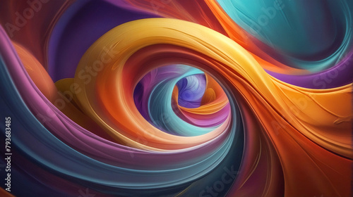 Colorful abstract swirls blending seamlessly, ideal for backgrounds, design projects, and artistic compositions