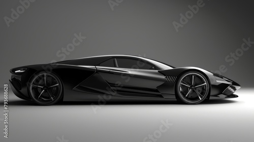 A sleek supercar with a powerful engine and aerodynamic design  AI generated illustration © ArtStage