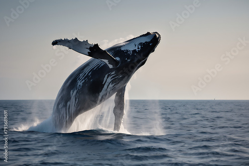 jumping whale Generative AI © nobody