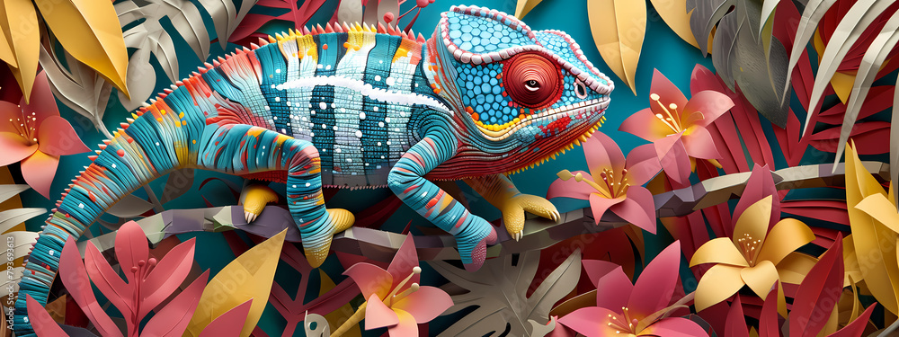 Nature's Palette: The Paper-Breaking Chameleon Nature's Palette: The Paper-Breaking Chameleon