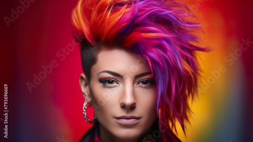 portrait of a woman with funky hair