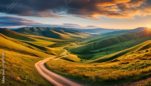 "Rural Russia: Panoramic View of Agricultural Countryside" 