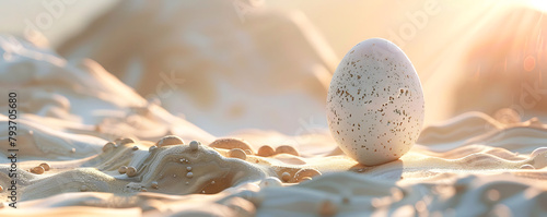 Big Ostrich egg background. photo