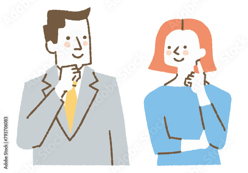 Two men talking amicably_Color
