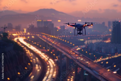 Autonomous drone inspecting infrastructure with AI image recognition