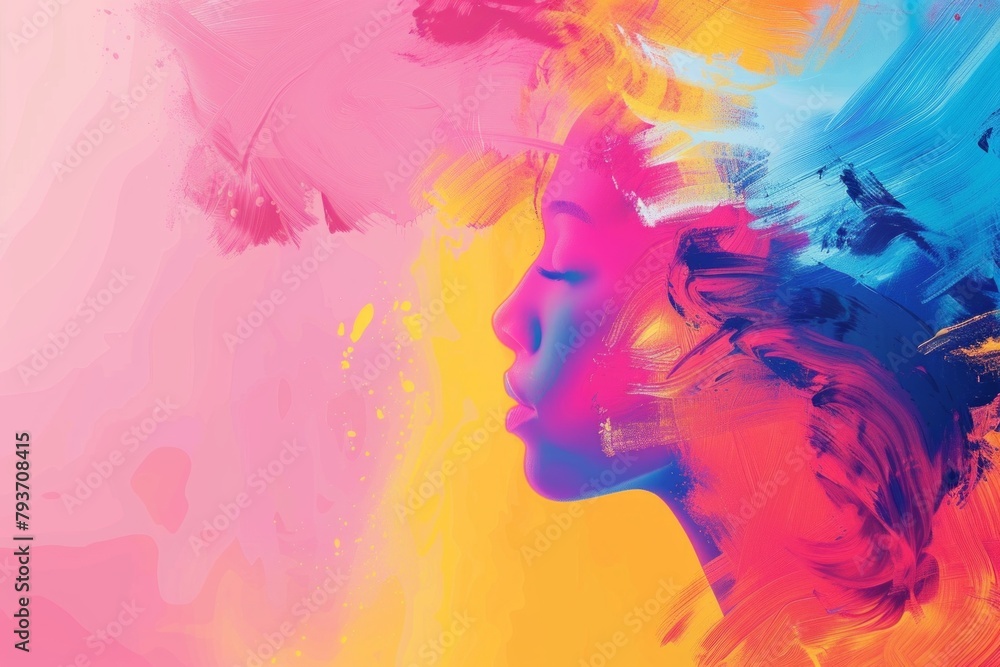 Obraz premium abstract background for Mental Health Awareness Week 
