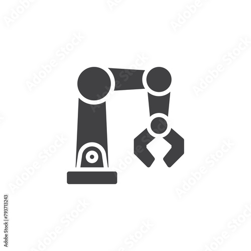 Robotic arm vector icon