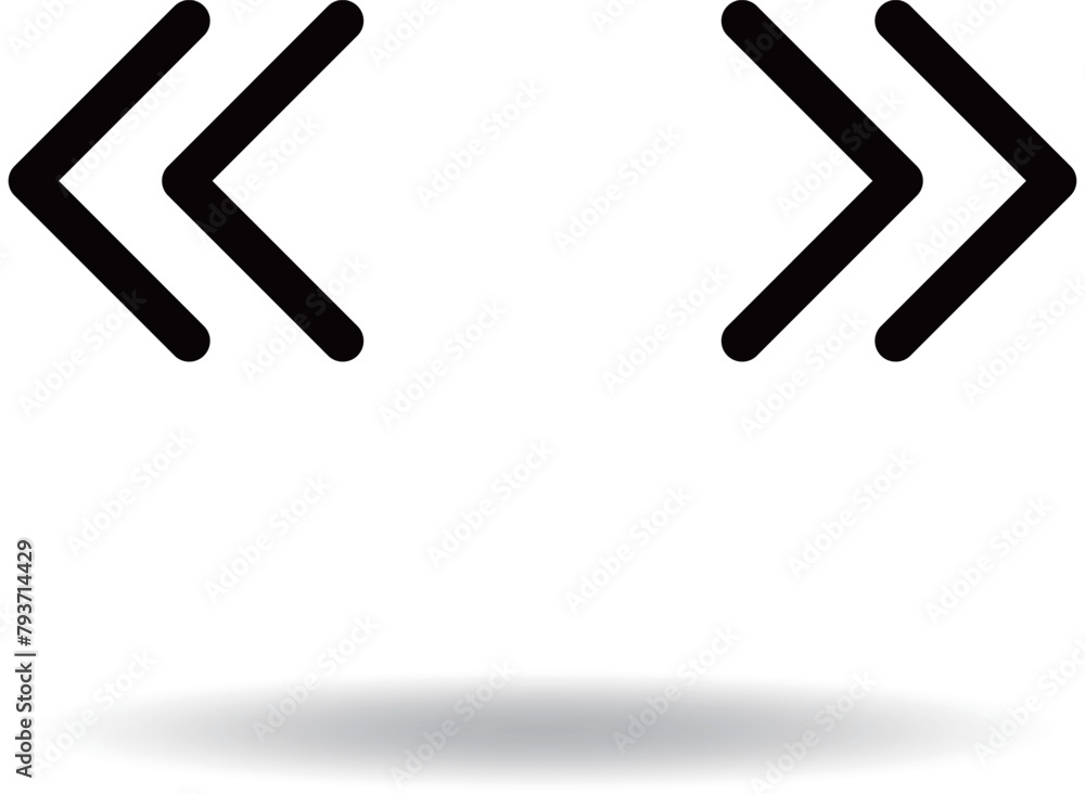 Obraz premium 矢印アイコン 早送りやスキップ