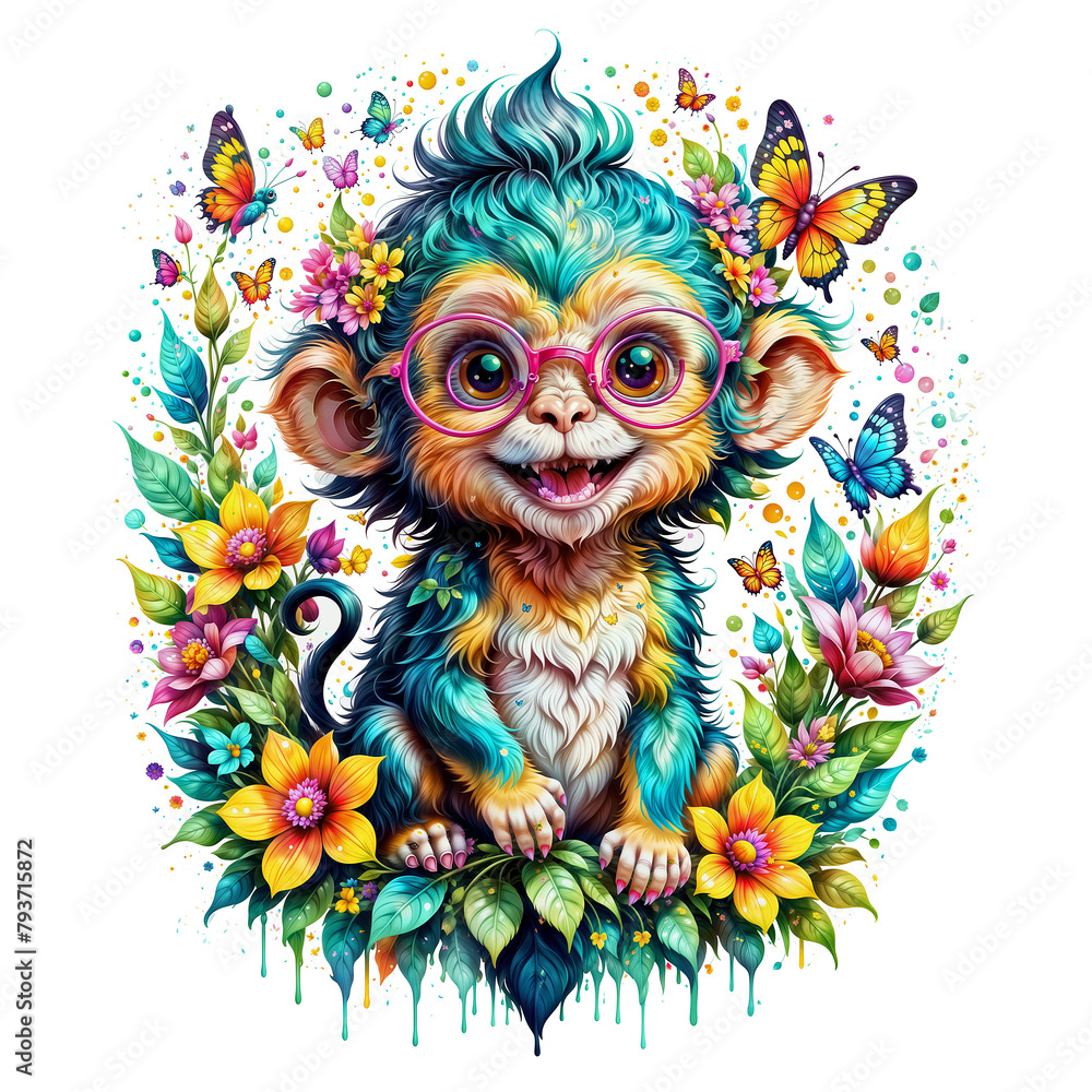 Monkey Stickers - Generative AI Monkey Stickers - Generative AI