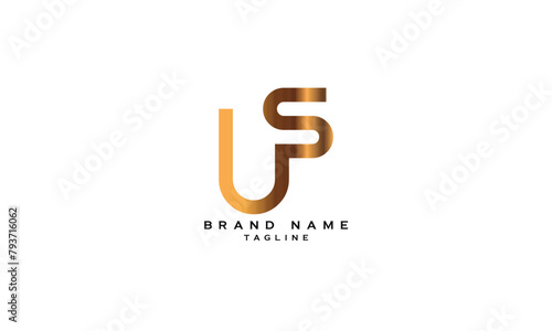 UPS, USP, PUS, PSU, SPU, SUP, Abstract initial monogram letter alphabet logo design