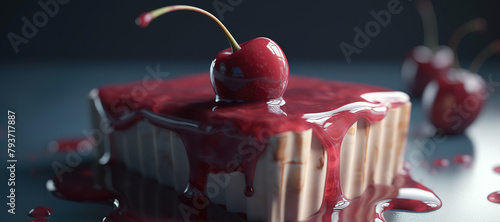 cherry tart cake, melt, fruit, delicious 67 photo